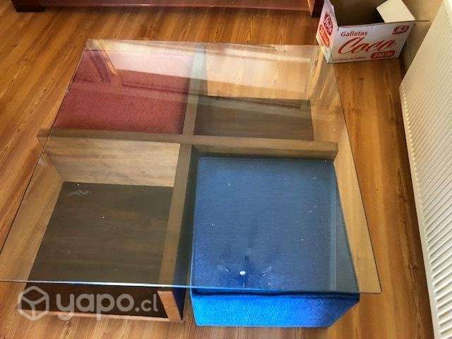 Mesa de centro con dos Pouf - Imagen 2