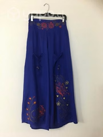 Pantalón Algodón Bordado Talla Xs Hasta El M