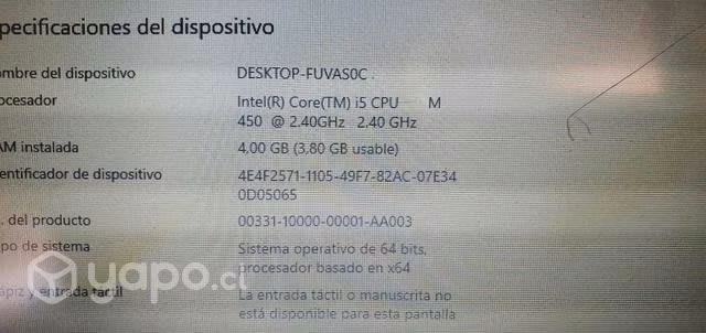Netbook toshiba corei5 2.4 ghz 500 hdd 4 gb ram - Imagen 4