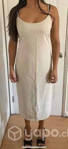 Vestido Zara beige