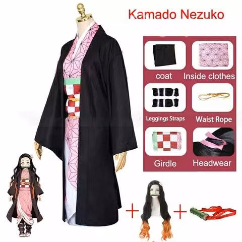 Cosplay nezuko demon slayer (sin peluca)