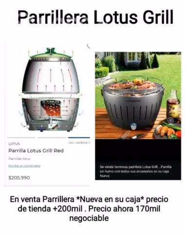 Lotus gril parrillera . Para asado