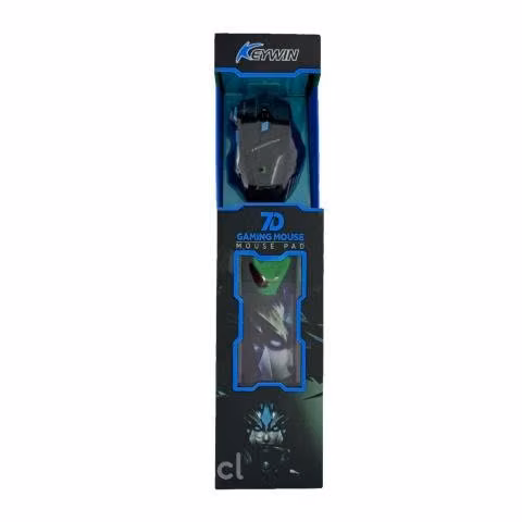 Kit Mouse Gamer Mousepad Ergonomico Azul - Imagen 2