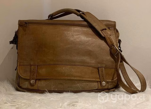 Bolso cuero antiguo vintage - Imagen 2