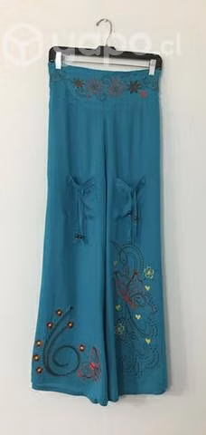 Pantalón Algodón Bordado Talla Xs Hasta El M