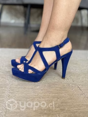 Zapato gamuza azul