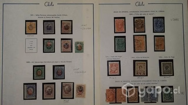 Colección de Estampillas - Chile Nuevas Mint