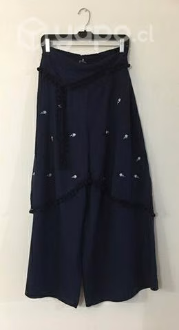 Pantalón Algodón Bordado Marca Zbf Xs Hasta el L