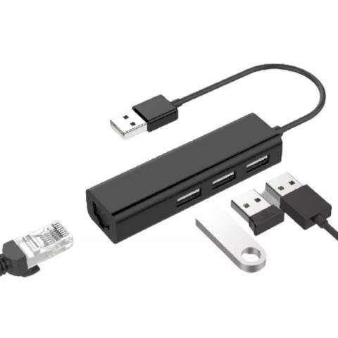 Adaptador usb 2.0 a rj45 (lan) con 3 puertos usb h - Imagen 2
