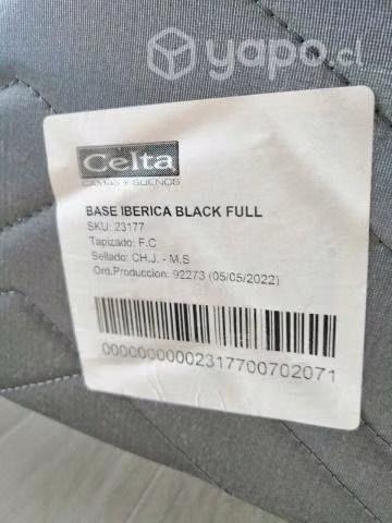 Base Cama Celta Iberica 2 Plazas 150x190cm + Velad