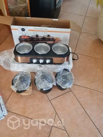 Cocina de tres estaciones eléctrica