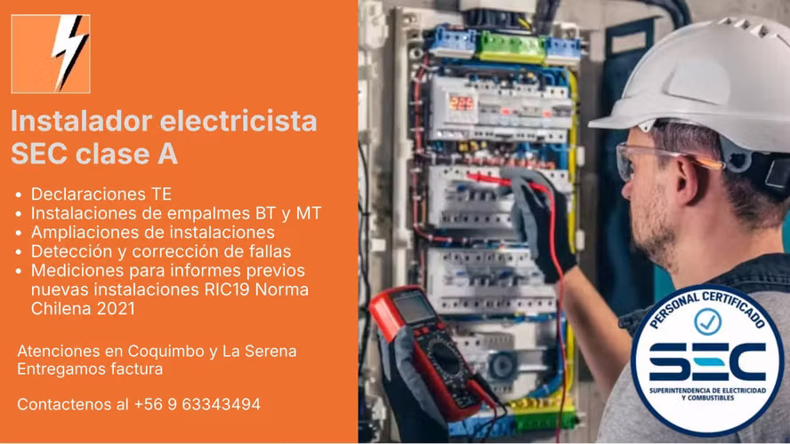 Instalador Electricista SEC clase A