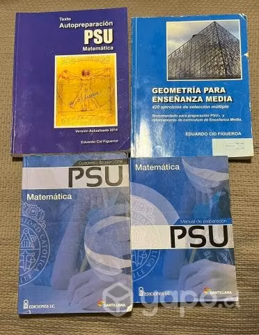 4 libros de ejercicios de matematicas