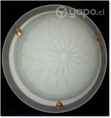 Plafon redondo vidrio satinado diseño