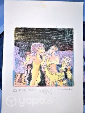 Grabado Original de artista Mario Murua