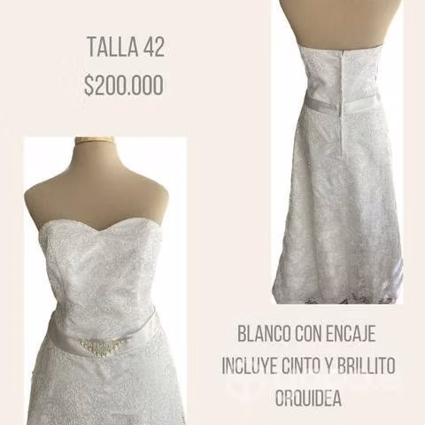 Vestido de Novia Strapless - Imagen 2