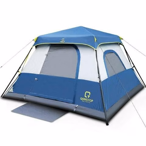 Carpa Qomotop arma fácil, resiste viento y lluvia