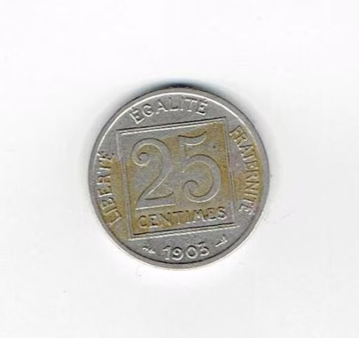 Moneda de Francia, 25 céntimos, 1903. Buen estado