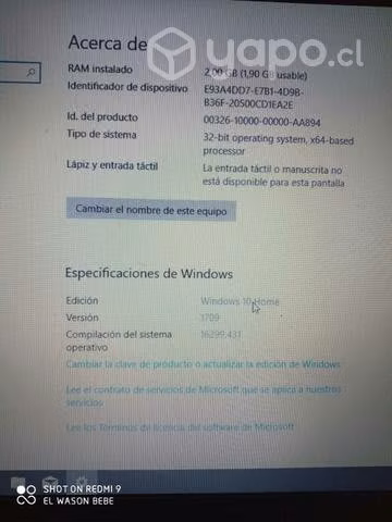 Notebook Toshiba