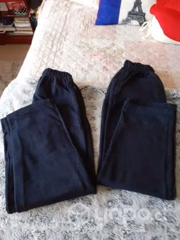 2 pantalones buzo gimnasia azul marino talla 12