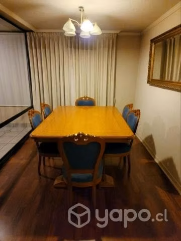 Comedor + 6 sillas, cubierta de encina y base de r - Imagen 4