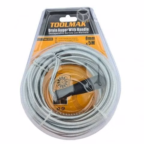 Llave ganzua laucha destapador cañaria 5mts 8mm -