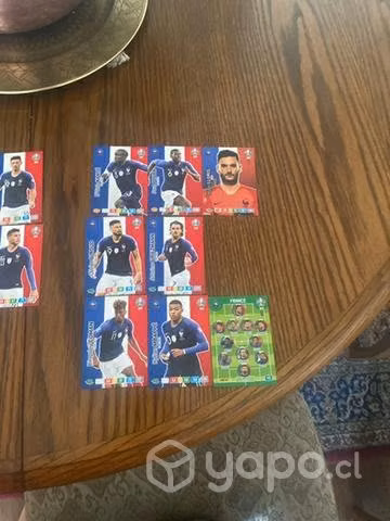Pack de 15 cartas de francia de la euro 2020
