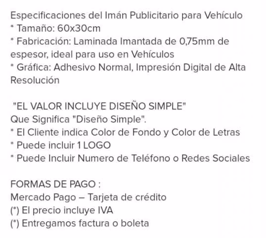 Imanes publicitarios para vehículos