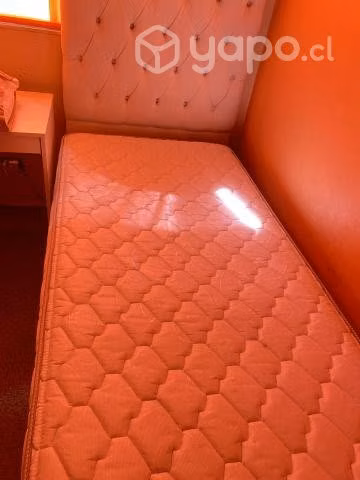 Cama Ergo T Rosen 1 Plaza + Respaldo Capitone + Fa