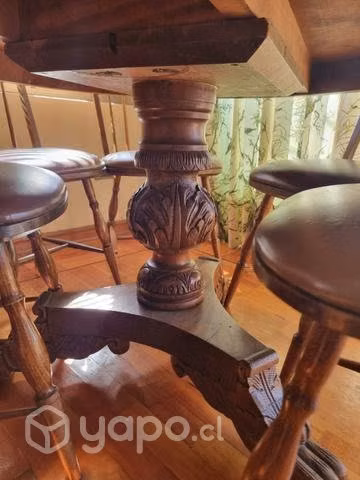 Comedor madera con piña