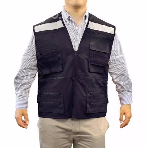 Chaleco Geólogo Poplin con Cinta Azul - Imagen 2