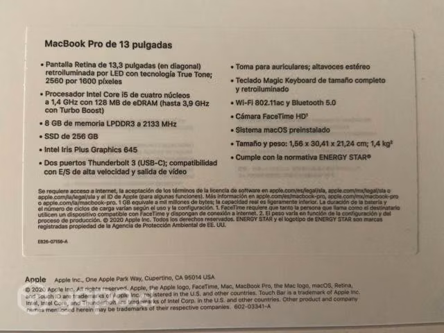 MacBook Pro 13" 2020 - Imagen 6