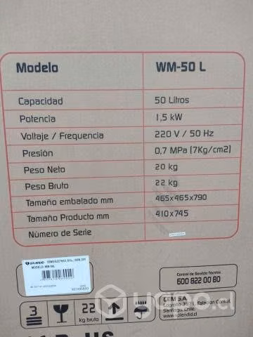 Termo eléctrico splendid 50lts nuevo