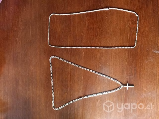2 cadenas de plata