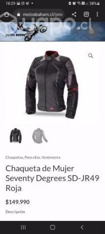 Chaqueta moto mujer talla S