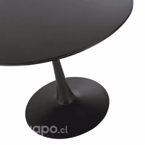 Mesa De Comedor redonda 80 cm Tulip Strato Negra