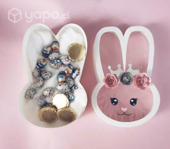 Cajitas con chocolate para pascua