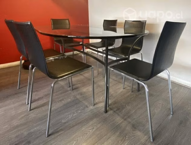 Mesa comedor de vidrio