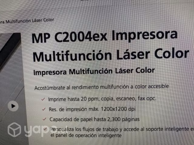 Impresora Multifuncional Color Marca Ricoh