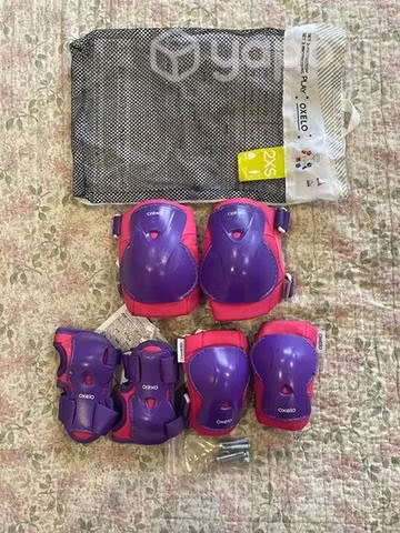 Patine de niña y seguridad