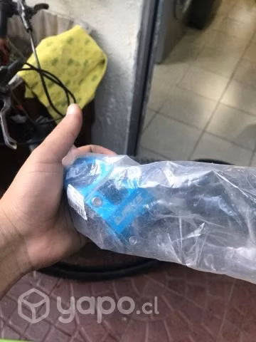 Tee potencia manillar, Rojo y Azul Wake para MTB