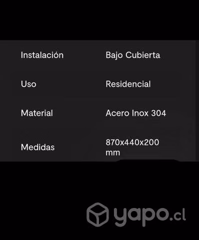 Lavaplatos grande doble, empotrable, acero inox - Imagen 2