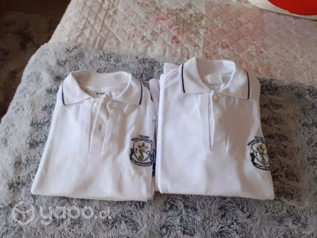 2 poleras pique inmaculada concepcion talla 12