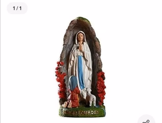 Figura de yeso pintada con tratamiento