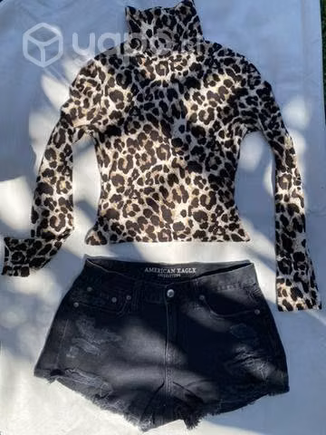 Short american eagle y body mujer