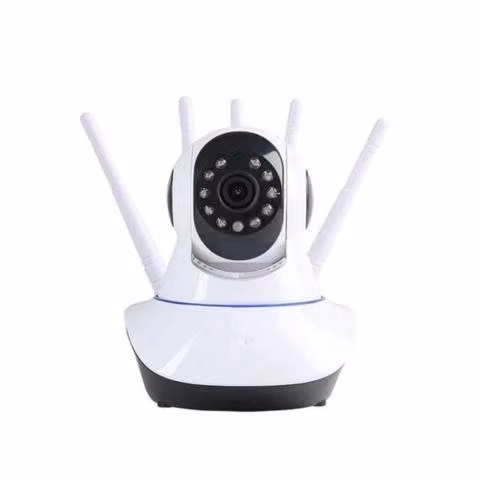 Camara Seguridad IP Wifi 5 Antenas 360° Blanca
