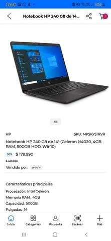 Notebook HP G8 Intel celeron n4020 4GB RAM 500GB - Imagen 6