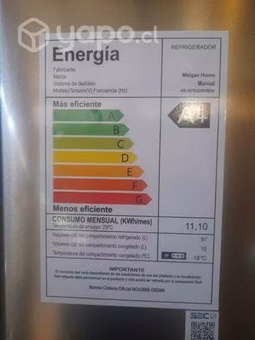 Frigobar maigas 113 litros hs-147r