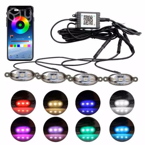 Luz Parrilla Máscara Rejilla Led Raptor Rgb Contro