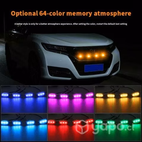Luz Parrilla Máscara Rejilla Led Raptor Rgb Contro